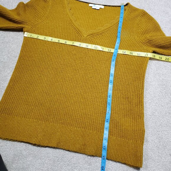 BODEN Kelsey Emma Fair Isle V-Neck Sweater Alpaca Wool Knit Mustard Women's 4 - Picture 12 of 12